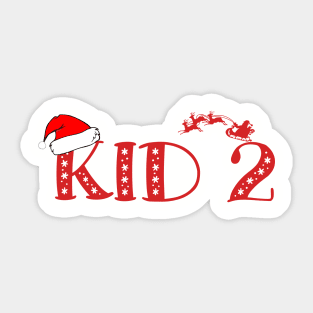 Christmas Family Name "Kid 2" Photo Design Shirt Sticker